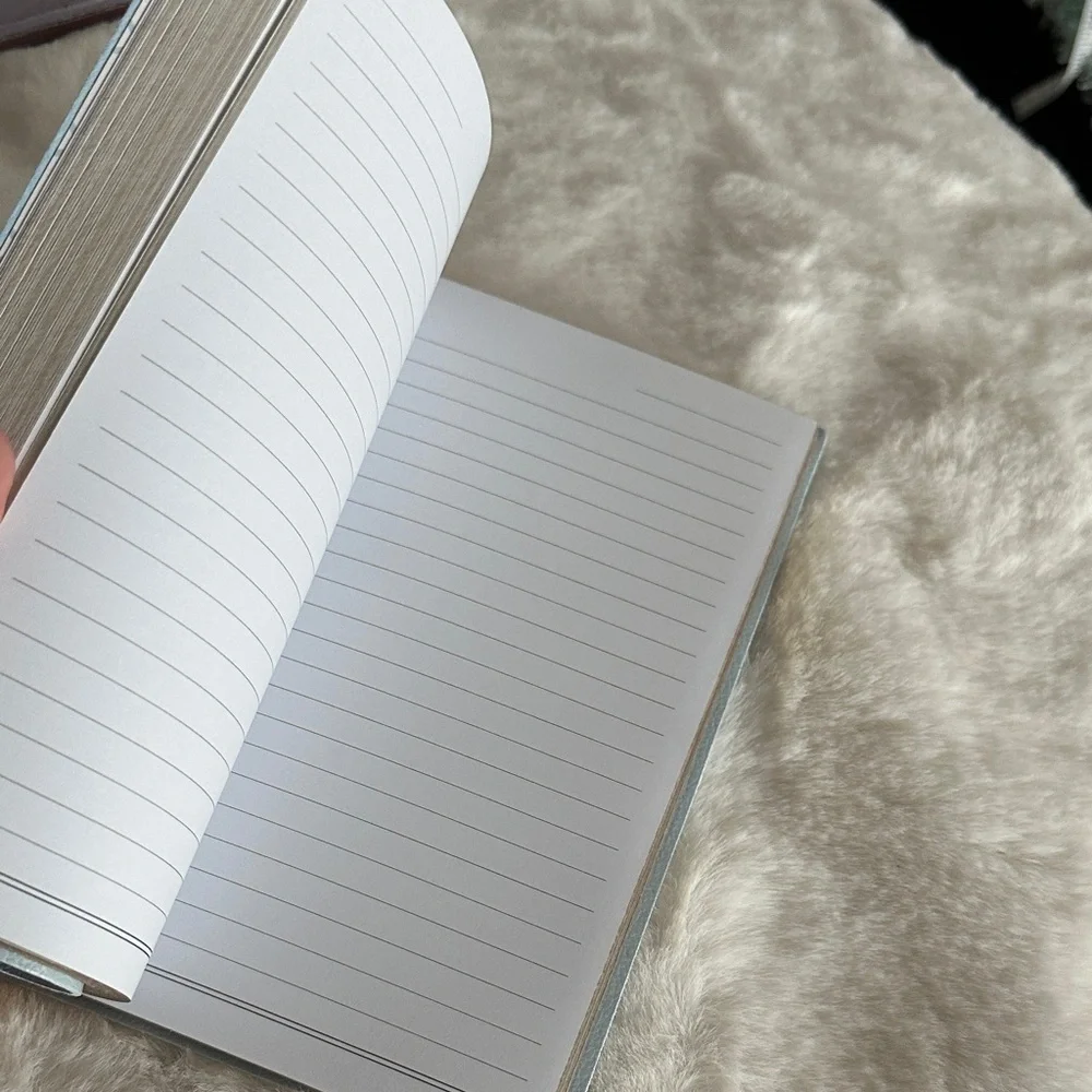 Blue Notebook with Gold Text & ID Holder